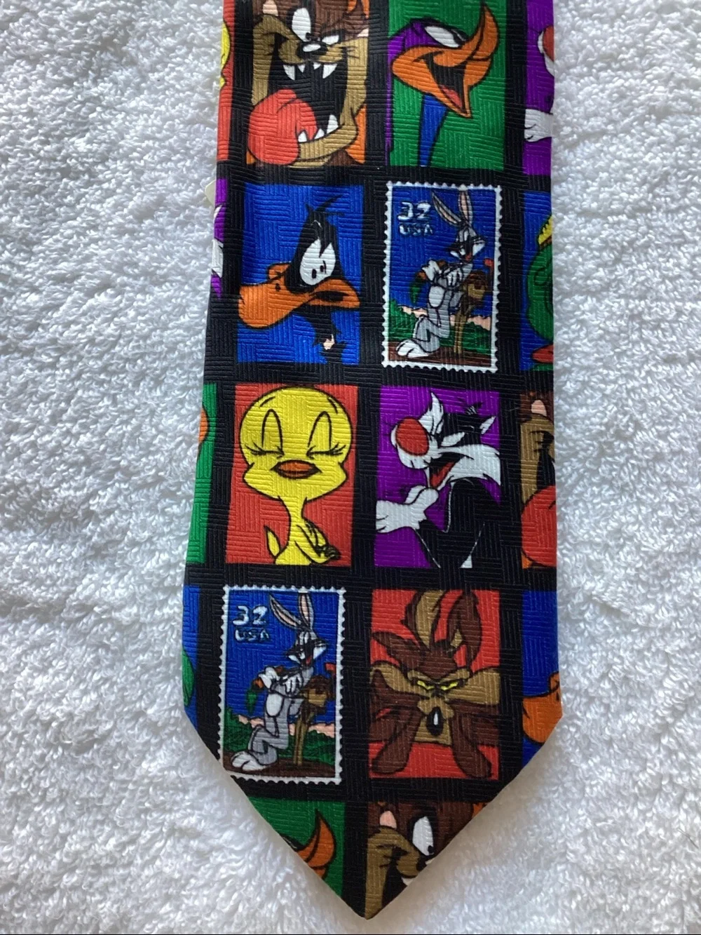 Looney Tunes Stamp Collection Character Tie - Multicolor